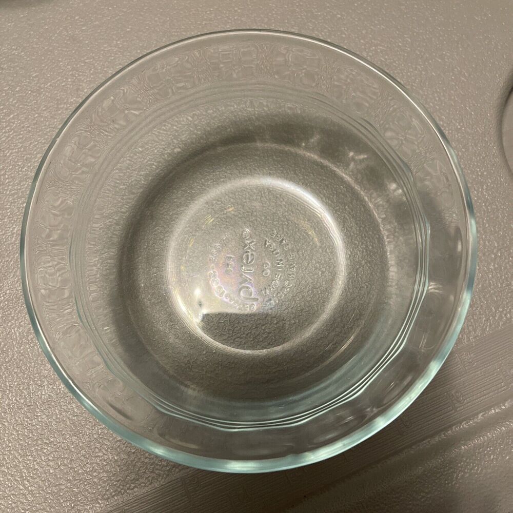 Vintage 464 Pyrex 10oz 300ml Blue Tint Glass Dish microwave safe